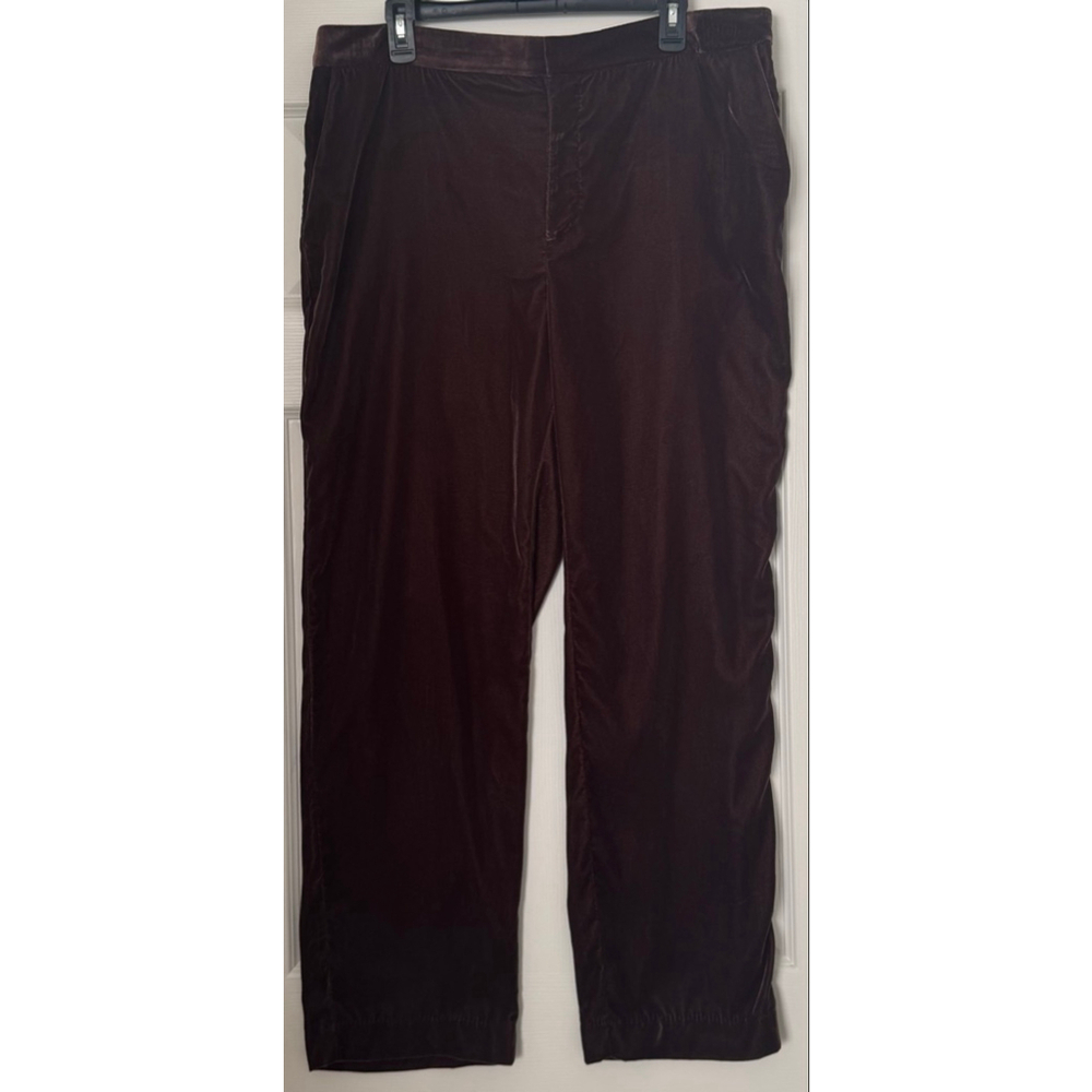 Women's A New Day Brown Velour Trousers Size 16